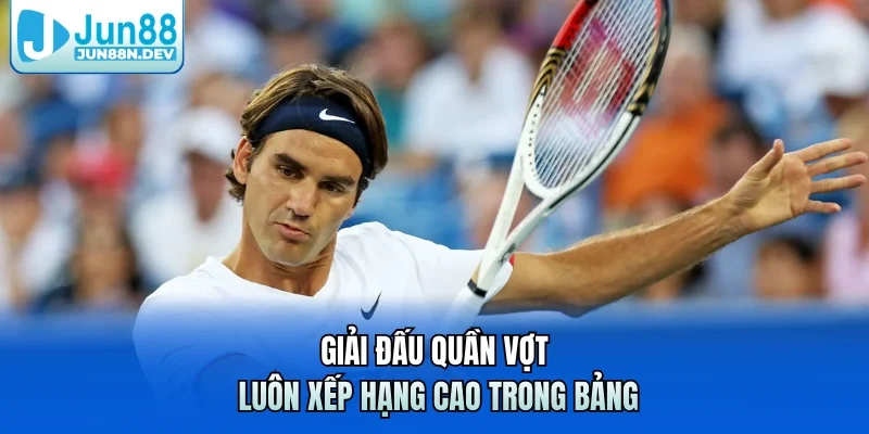 Giải đấu quần vợt luôn xếp hạng cao trong bảng