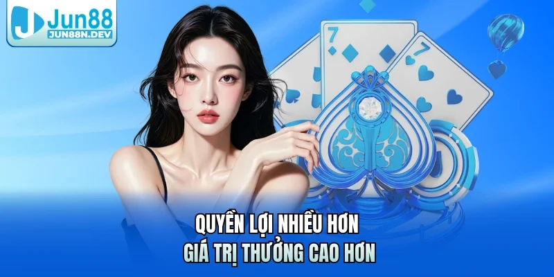 Quyền lợi nhiều hơn, giá trị thưởng cao hơn